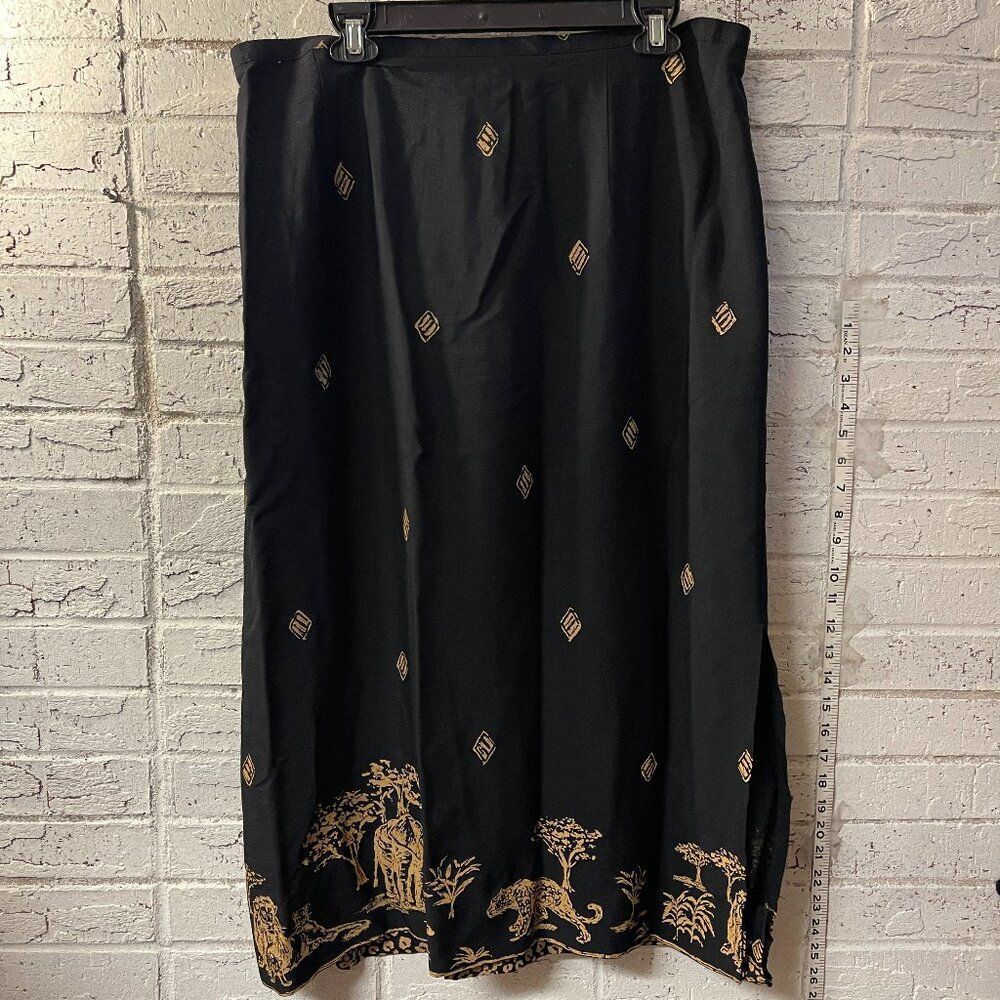 Alfred Dunner Safari Print Midi Skirt – Fierce & Chic Plus Size